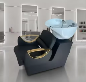 Nuevo Sillón de Peluquería Moderno de Cuero con Lavabo de Cerámica y Estructura Metálica - Diseño Semi-Reclinable - Product Image 5