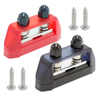 Barre de distribution d'alimentation DC 12V 250A pour systèmes solaires marins et automobiles, avec double goujon M8, pour batteries de camping-cars et caravanes