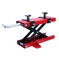 Plateforme de cric à ciseaux en acier portable, outil de levage hydraulique à double cylindre pour une maintenance pratique des motos et des voitures