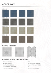 Kaili mô hình tùy chỉnh 50x50 trong nhà mềm PP Polypropylene tường-to-tường gạch thảm dệt PVC Hot Bán văn phòng sử dụng nhà làm Trung Quốc - Product Image 6