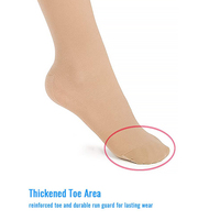 Bas de contention antidérapants pour femmes, hauteur genou, avec traitement des varices, en Spandex/Nylon, doux et sans coutures
