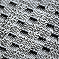 Maille de fil métallique tissé décorative en acier inoxydable pour revêtement mural intérieur d'hôtel, ascenseur, hall