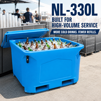 Bac de traitement des fruits de mer isotherme commercial de 330 L pour la réception, le refroidissement et les fruits de mer en cours de traitement – Durable, réutilisable, fourniture OEM