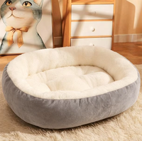 Fournitures pour animaux de compagnie en gros, niche pour chien, niche pour chat, lit pour animaux de compagnie ovale super doux et épais, nid pour animaux de compagnie