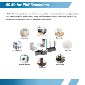 워터 펌프 부품 <span class=keywords><strong>AC</strong></span> 모터 시동 CBB60 Sh 450VAC 50/60hz 10UF 40 85 21 핀 와이어 금속화 박막 커패시터 - Product Image 5