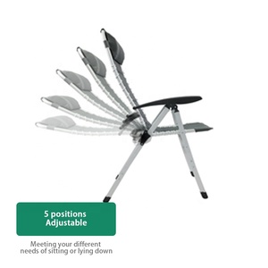 <span class=keywords><strong>Chaise</strong></span> de camping pliable légère en aluminium de luxe réglable sur 3 positions, <span class=keywords><strong>chaise</strong></span> de <span class=keywords><strong>caravane</strong></span> pour pique-nique - Product Image 2