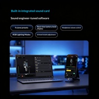 Mikrofon Nirkabel Maono FlashC DGM20W Peredam Kebisingan Koneksi Tipe-C untuk Siaran Langsung Desktop, Cocok untuk Streamer dan Gaming