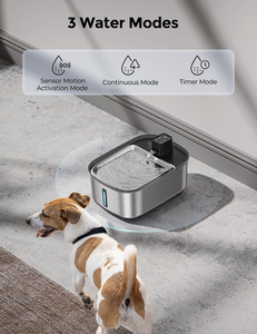 Bebedero Automático de Acero Inoxidable con Filtro, Dispensador de Agua Fresca para una Hidratación Saludable, Sistema para Perros y Gatos - Product Image 2