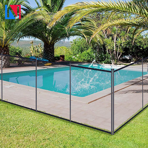 Barrière de <span class=keywords><strong>piscine</strong></span> amovible en maille de 4 pieds de haut x 12 pieds avec kit de sectionnement pour piscines enterrées - Product Image 3