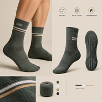 Chaussettes de sport ventilées Aero Crew Ride Fit avec logo micro-rayé, spécifications d'emballage et de tailles