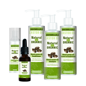Huile de ricin noire jamaïcaine biologique naturelle hydratante pour la croissance des cheveux, marque privée, kit d'huile de sérum végétalien pour la croissance des cheveux - Product Image 1