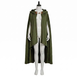 Capa de Caballero Vanguardista Verde con Capucha, Capa Larga Unisex para Adultos, Disfraz de Cosplay, Juego de Roles de Halloween - Product Image 1