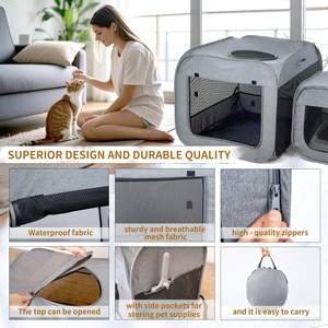 Draagbare Snelopenende Multi-Space Inklapbare Hondenkratten Voor Kleine Honden Puppy Box - Product Image 6