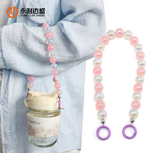 Tali Gantungan Ponsel dan Cangkir Manik-Manik Besar Buatan Sendiri Grosir Rantai Ponsel dengan Manik-Manik Akrilik untuk Ponsel - Product Image 5