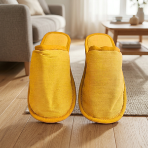 Chaussons d'hôtel écologiques 2026 respirants imprimés antidérapants avec empeigne non-tissée et semelle extérieure en caoutchouc pour usage en spa, complexe hôtelier et hôtellerie - Product Image 4