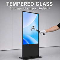 Reproductor de Señalización Digital Android 14.0, Pantalla Publicitaria, Kiosco de Pie con Pantalla Táctil LCD de 43 Pulgadas, Habilitado para SDK, para Centros Comerciales y Metro