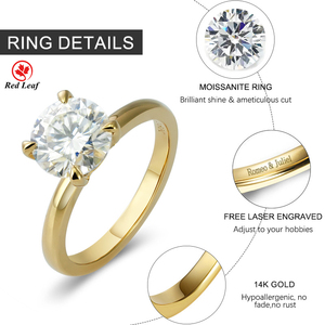 Redleaf de vvs phòng thí nghiệm phát triển kim cương engagement <span class=keywords><strong>Ring</strong></span> <span class=keywords><strong>9k</strong></span>/10k/14k/18K rắn Trắng/Vàng cho phụ nữ và nam giới - Product Image 5