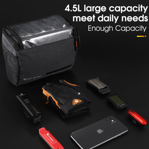 Sac de guidon de vélo isolé personnalisé WEST BIKING, étanche, pour téléphone, à fixer sur le cadre avant du vélo - Product Image 4