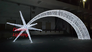 Outdoor Xmas Decorations 3d Large <strong>Arch</strong> Led Star Motif <strong>Lights</strong> <strong>Christmas</strong> Ornament <strong>Lights</strong> - Product Image 3