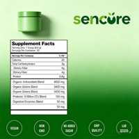 Super Greens Poudre Instantanée Probiotiques et Enzymes pour Adultes
