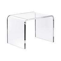 Tabouret en acrylique transparent tabourets bas en acrylique en forme de U personnalisé chaise de table d'appoint en acrylique transparent lucite siège de douche de salle de bain