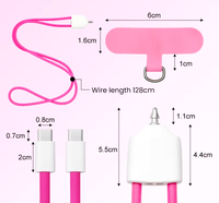 Cordon de téléphone en nylon tressé personnalisé en gros avec câble de charge rapide anti-chute pour tous les smartphones de type C