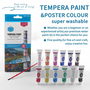 Ensemble de peinture <span class=keywords><strong>aquarelle</strong></span> semi-permanente à séchage rapide, portable pour les voyages en plein air, peinture gouache, peinture à l'eau, Keep Smiling - Product Image 3