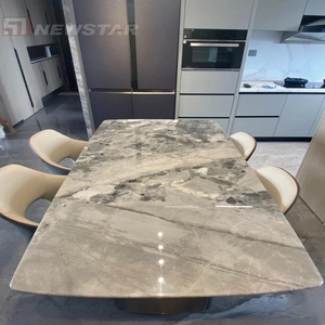 Bàn ăn sang trọng kiểu Ý hiện đại, bàn ăn Calacatta Viola cho nhà hàng khách sạn, bàn ăn cỡ lớn cho phòng ăn biệt thự khách sạn - Product Image 3
