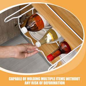 Estante <span class=keywords><strong>Universal</strong></span> para <span class=keywords><strong>Nevera</strong></span> y Vino, Soporte para Debajo del Estante, Estante de Metal para Botellas, Bebidas y Botellas de Vino - Product Image 3