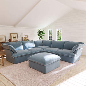 ATUNUS 4 kişilik şezlong l şekilli modüler yumuşak kanepe daire otel kanepe oturma odası mobilya kesit koltuk takımı - Product Image 6