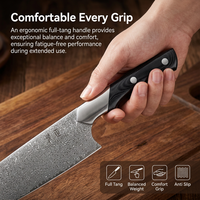 Couteau de cuisine japonais forgé à la main en acier Damas résistant à la rouille, design innovant, pour découper