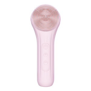 <b>Heated</b> Sonic Facial Cleansing <b>Brush</b> ABS Food Grade Silicone 6 Speed Adjustable Face Massager CE FCC RoHS - Product Image 2