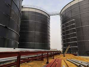 Biogas tanaman Digester anaerob untuk pupuk kandang hewan dapur sisa pengobatan limbah lumpur menampilkan struktur atap keras - Product Image 3