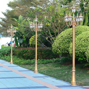 European Antique LED Garden <strong>Light</strong> IP55 AC Glass Aluminum Lamp Body <strong>Vintage</strong> <strong>Street</strong> Lamp Post 6000K Daylight Remote Control 3-Year - Product Image 3