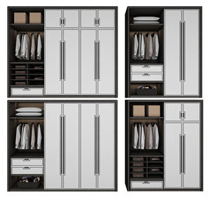 <span class=keywords><strong>Armario</strong></span> integrado de lujo moderno Marco de metal en tono claro Pantalla abierta Almacenamiento cerrado Iluminación empotrada con vegetación otomana - Product Image 5