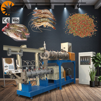 Ligne de fabrication d'aliments pour poissons entièrement automatique haute performance, extrudeuse d'aliments pour poissons flottants en vente