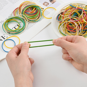 Banda de goma elástica de alta calidad respetuosa con el medio ambiente personalizada, bandas de goma de mezcla de colores naturales de fábrica para la escuela, el hogar y la Oficina - Product Image 4