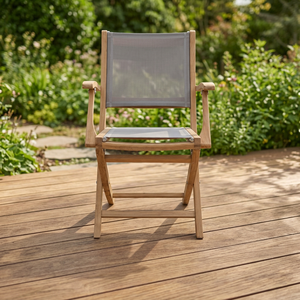 Foldable Teak Eco-Friendly Modern Design Garden Chair Outdoor <b>Dining</b> <b>Armchair</b> Stackable Wooden Patio Seat Villa Park Furniture - Product Image 5