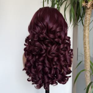 Parrucche Afro Ricci Sintetiche HD Lace Front Latisha con Frangia, Pre-Piumate, con Cappuccio Sottile 13x6, 180% di Densità, per Donna - Product Image 6