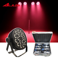 Projecteur LED ultra-fin en aluminium 18 * 10W RGBW 4-en-1 pour éclairage de parking, mariage, DJ, discothèque et scène