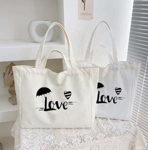 Sac fourre-tout en toile de coton imprimé personnalisé, 30-40 cm, sac de shopping rectangulaire en tissu - Product Image 2