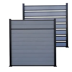 标准6x6围栏面板铝柱新设计围栏系统门价格装饰板围栏高质量美国WPC
