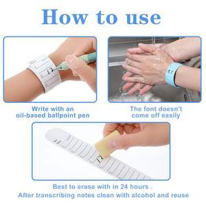 สายรัดข้อมือบันทึกย่อทำรายการสายรัดข้อมือไม้บรรทัดซิลิโคนนำกลับมาใช้ใหม่ได้กันน้ำลบได้วางแผนประจำวันเรียนงานแผ่นบันทึก - Product Image 3