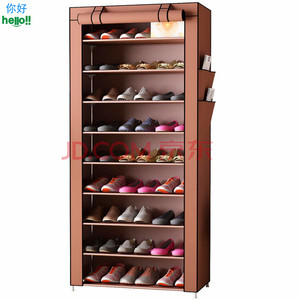 NIHAO Fabric Shoe Rack Cabinet 10 Tier Foldable Shoes Rack Fabric Shelf For Shops