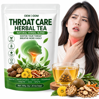 Tisane pour la santé de la gorge à la Malva, Fruit du Moine, Chrysanthème et Racine de Réglisse, Sachets de thé pyramidaux aux herbes 5g, 20 Sachets, Vente en gros