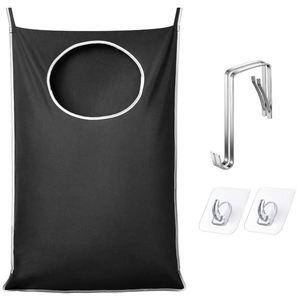 Panier à linge suspendu surdimensionné personnalisé, pliable en nylon, avec crochets pratiques, rangement gain de place pour vêtements sales, grande capacité - Product Image 1