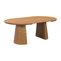 Table à manger ovale extensible de luxe scandinave moderne en placage de bois, gain de place, MDF, étanche, robuste, avec rail silencieux, direct usine