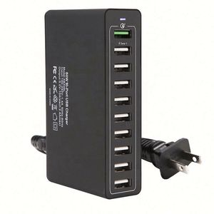 Produits <span class=keywords><strong>les</strong></span> plus vendus <span class=keywords><strong>2021</strong></span> : chargeur rapide pour téléphone portable 60W, chargeur USB portable multi-ports 10 ports, 5V 2.4A max - Product Image 1