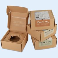 Boîte d'expédition en carton ondulé personnalisée avec logo CMYK, emballage cosmétique en papier rigide avec insert