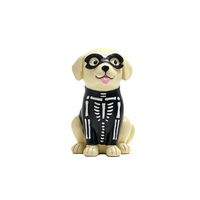 Figurine en résine de Labrador vampire squelette effrayant, statue d'animal de compagnie pour Halloween, décoration de fenêtre et de bureau